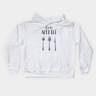 Bon Appetit - Black Kids Hoodie